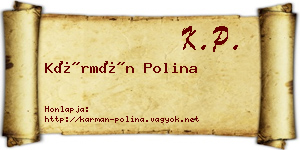 Kármán Polina névjegykártya